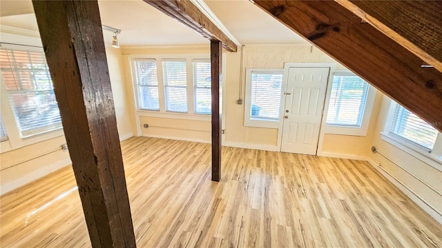 interior space with light wood-type flooring