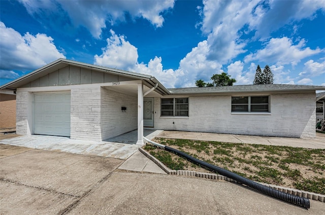 view of single story home