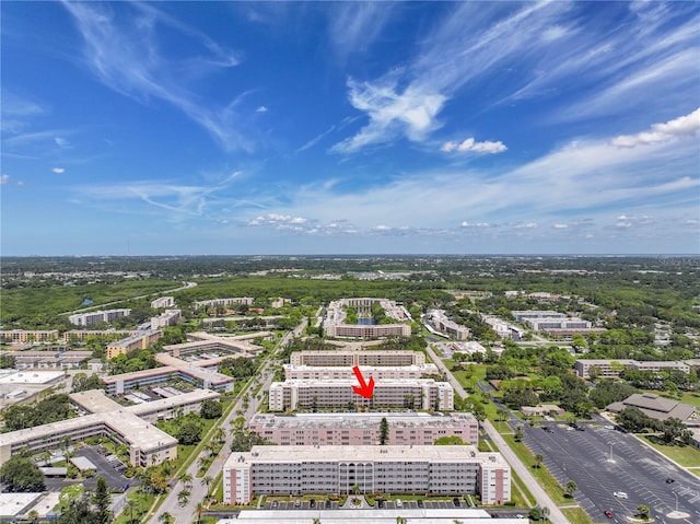 aerial view featuring a city view