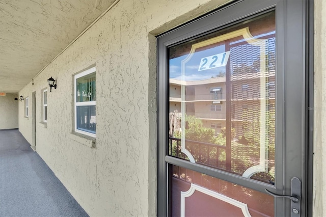 view of doorway to property