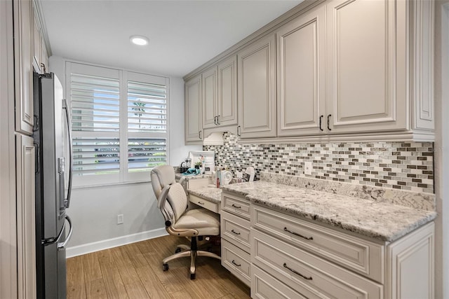 office space featuring light hardwood / wood-style flooring