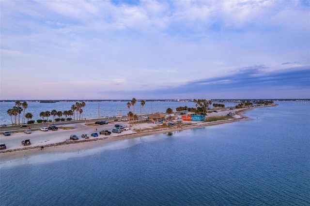 property view of water with a beach view