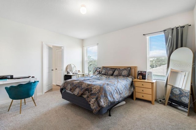 view of carpeted bedroom