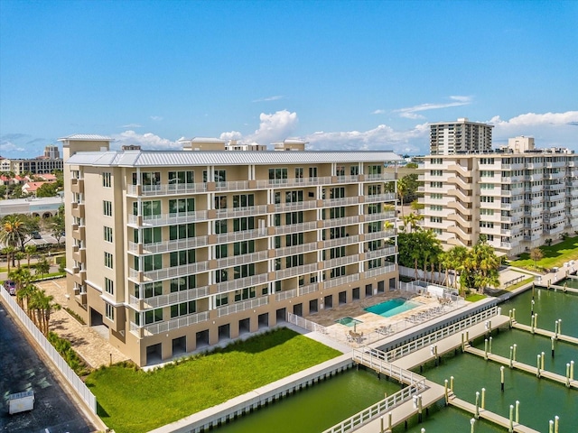 view of property featuring a water view