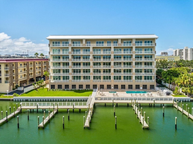 view of property featuring a water view