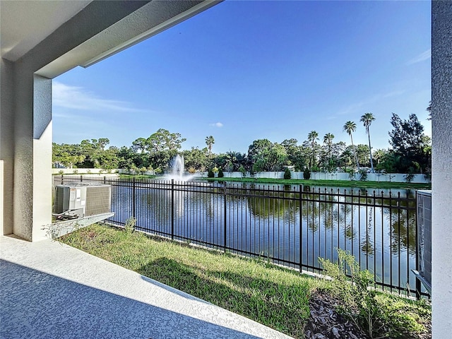 view of water feature