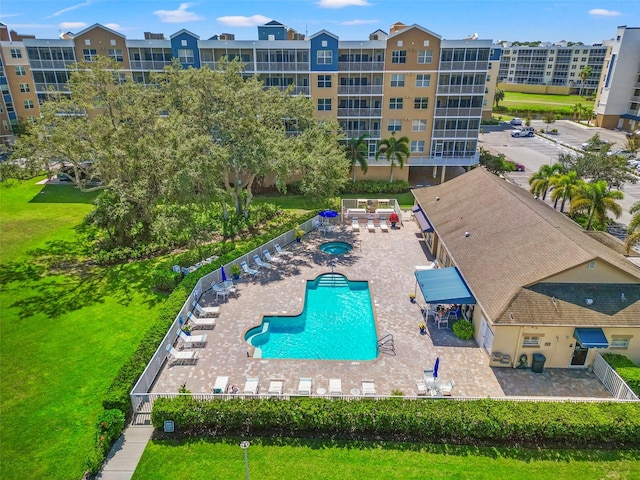 birds eye view of property