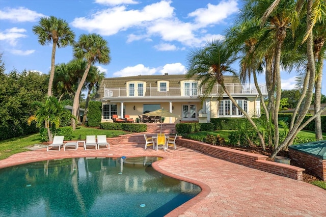 view of pool with a patio