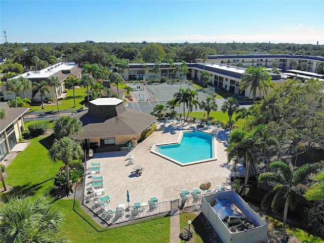 birds eye view of property