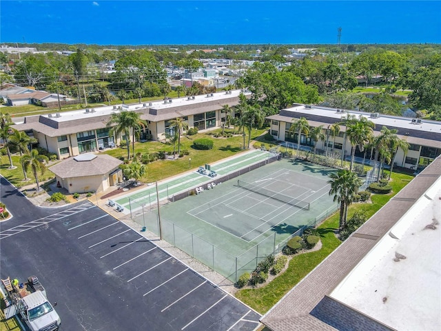 drone / aerial view with a residential view