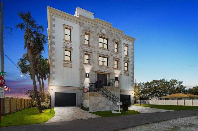 view of front of house featuring a garage