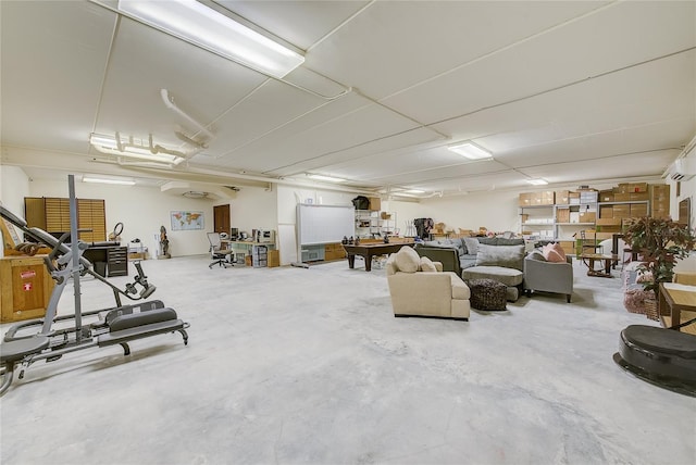 miscellaneous room with concrete flooring