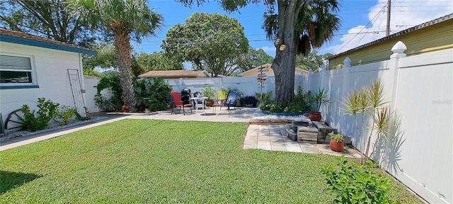 view of yard with a patio