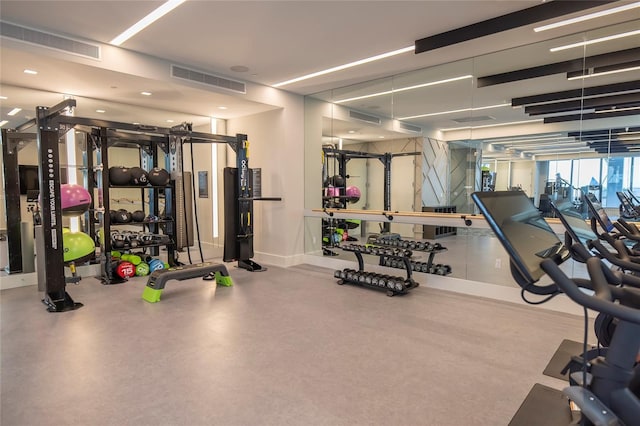 view of exercise room