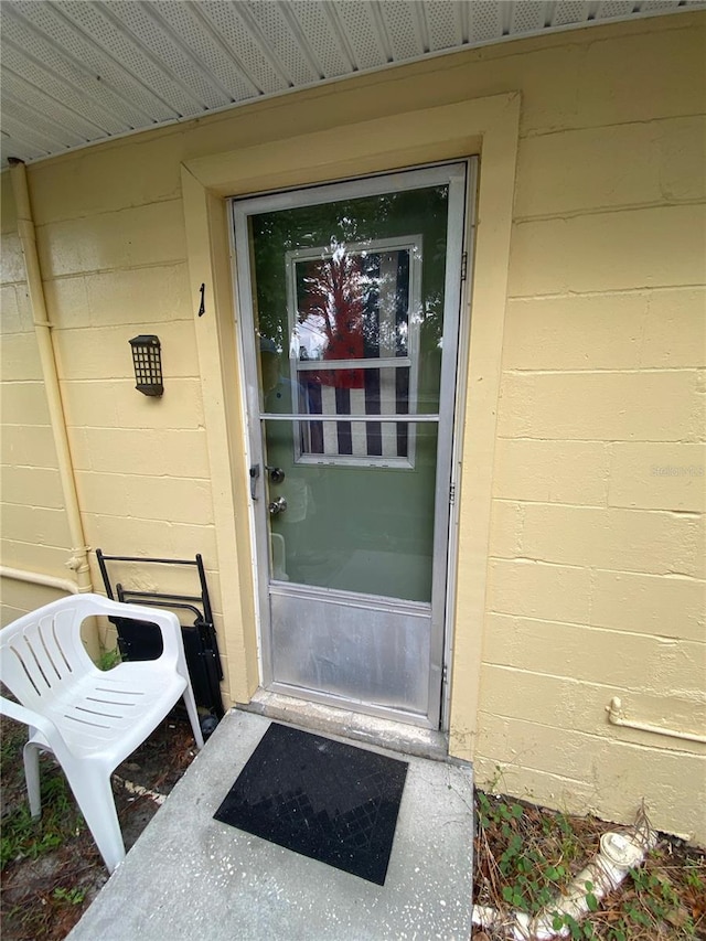 view of doorway to property