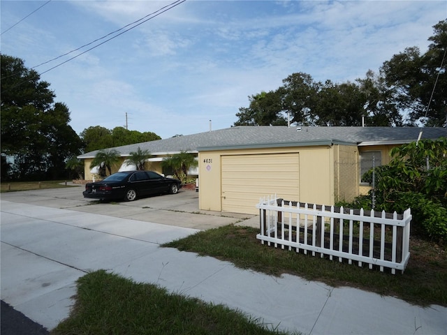 view of home's exterior with a garage