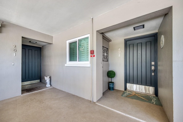 view of doorway to property