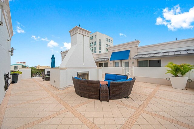 view of patio featuring outdoor lounge area