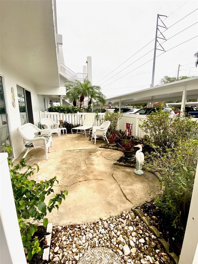 view of patio with fence