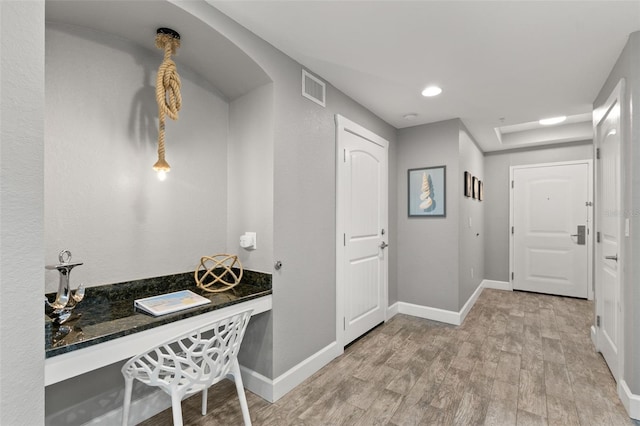 interior space featuring light hardwood / wood-style floors