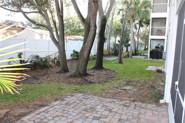 view of yard with a patio