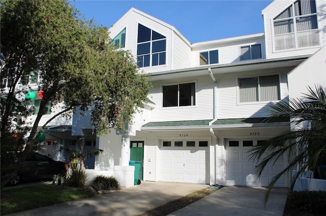 view of property with a garage