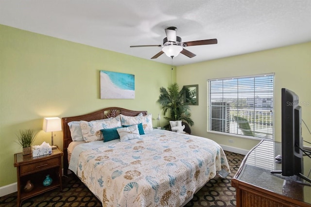 bedroom with ceiling fan