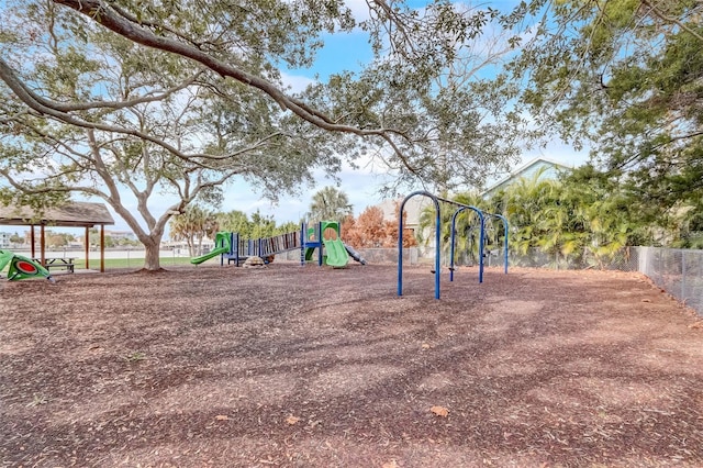 community playground with fence