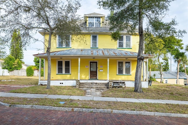 view of front of home featuring a porch