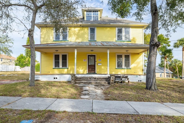 view of front facade with covered porch