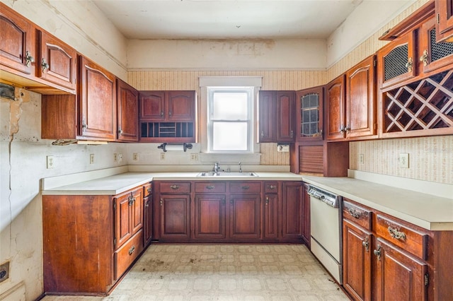 kitchen with sink and dishwasher