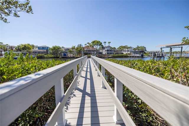 view of property's community featuring a water view