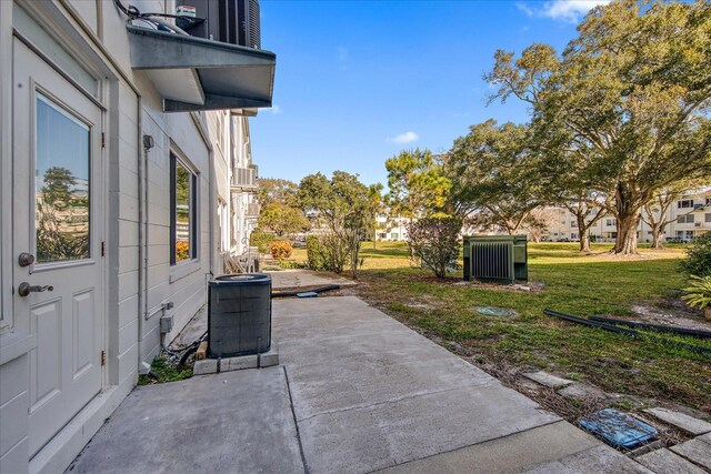 view of patio / terrace featuring central AC unit