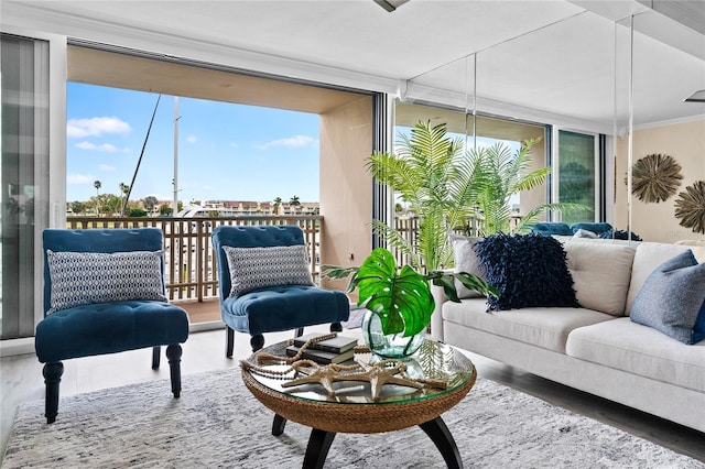 view of sunroom / solarium