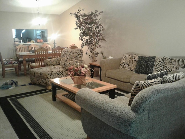 view of carpeted living room