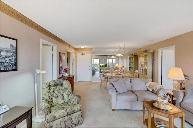 view of carpeted living room