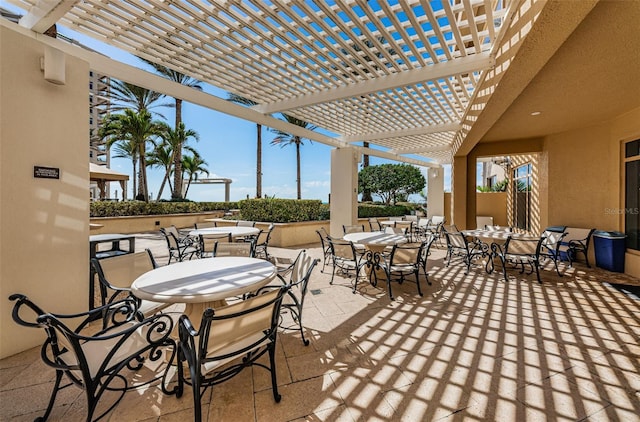 view of patio / terrace with a pergola