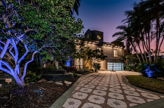 view of front of house featuring a garage