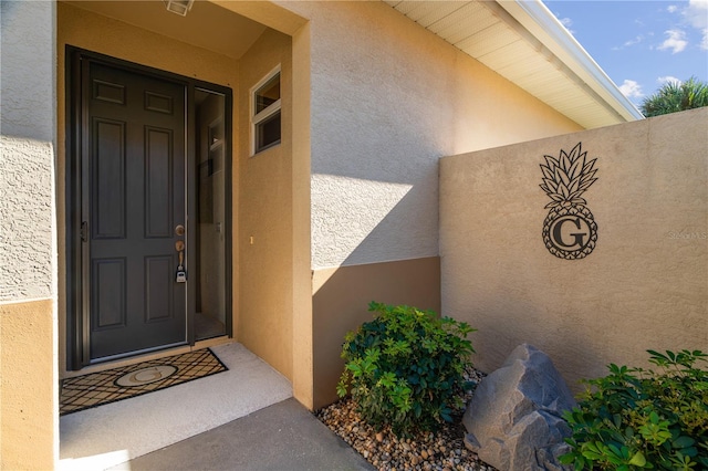 view of doorway to property