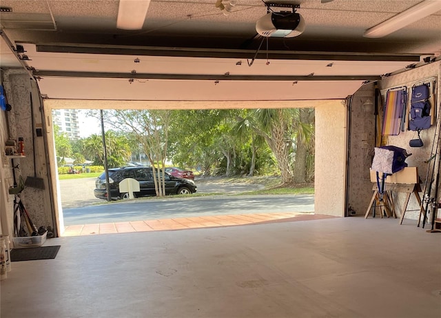 garage featuring a garage door opener