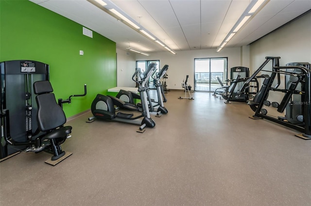 view of exercise room