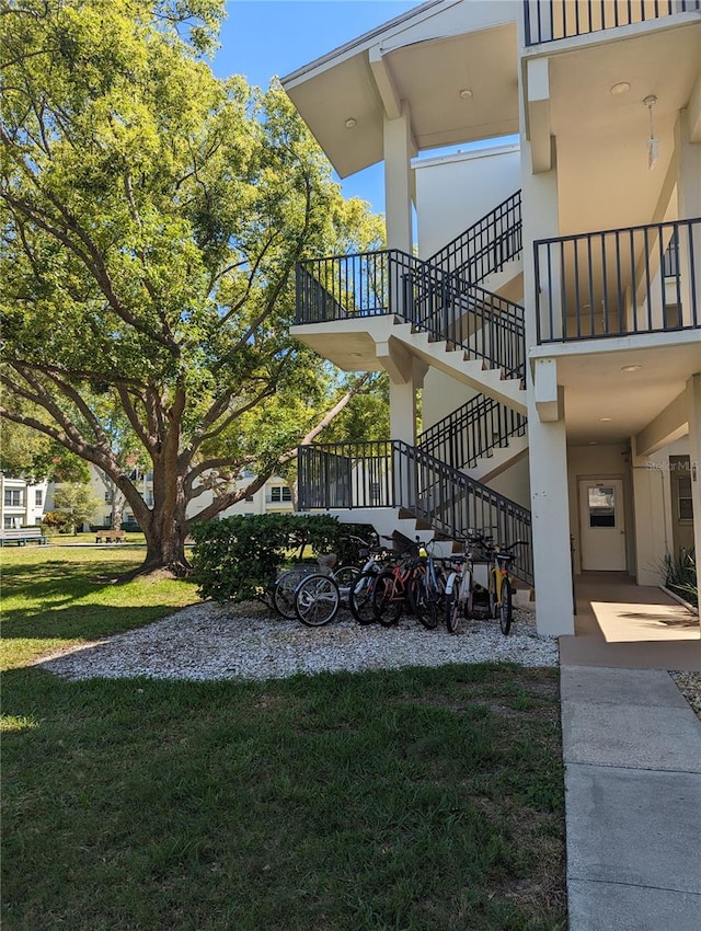 view of property exterior featuring a yard