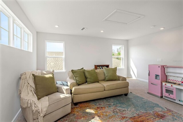 view of carpeted living room