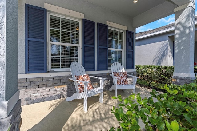 view of patio with covered porch