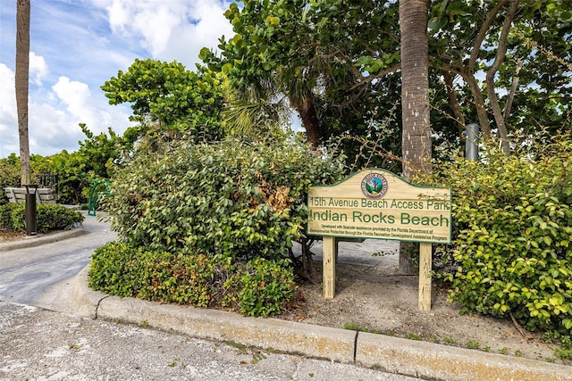 view of community sign