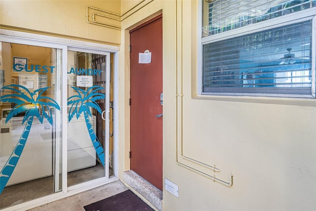 view of doorway to property