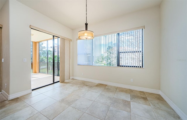 view of tiled spare room