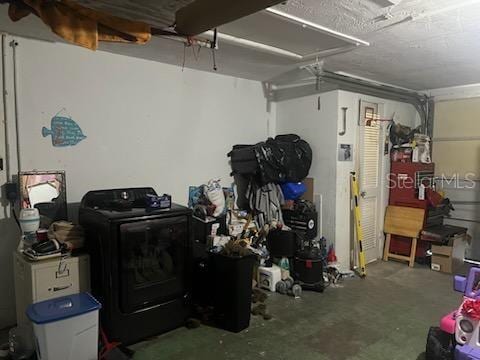 garage featuring washer / dryer