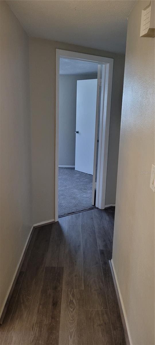 hall featuring dark hardwood / wood-style flooring