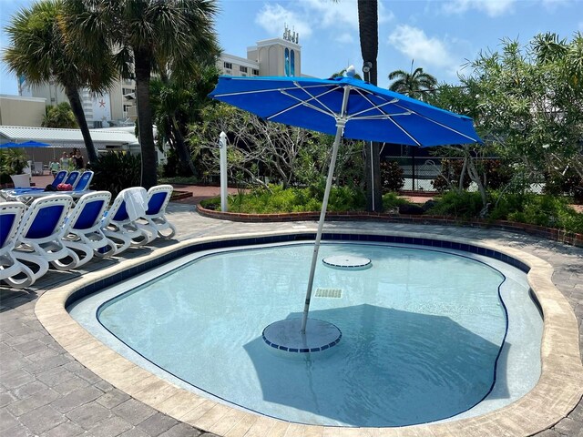 view of pool with a patio